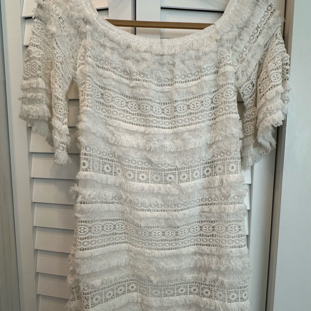 Elegant White Lace Dress